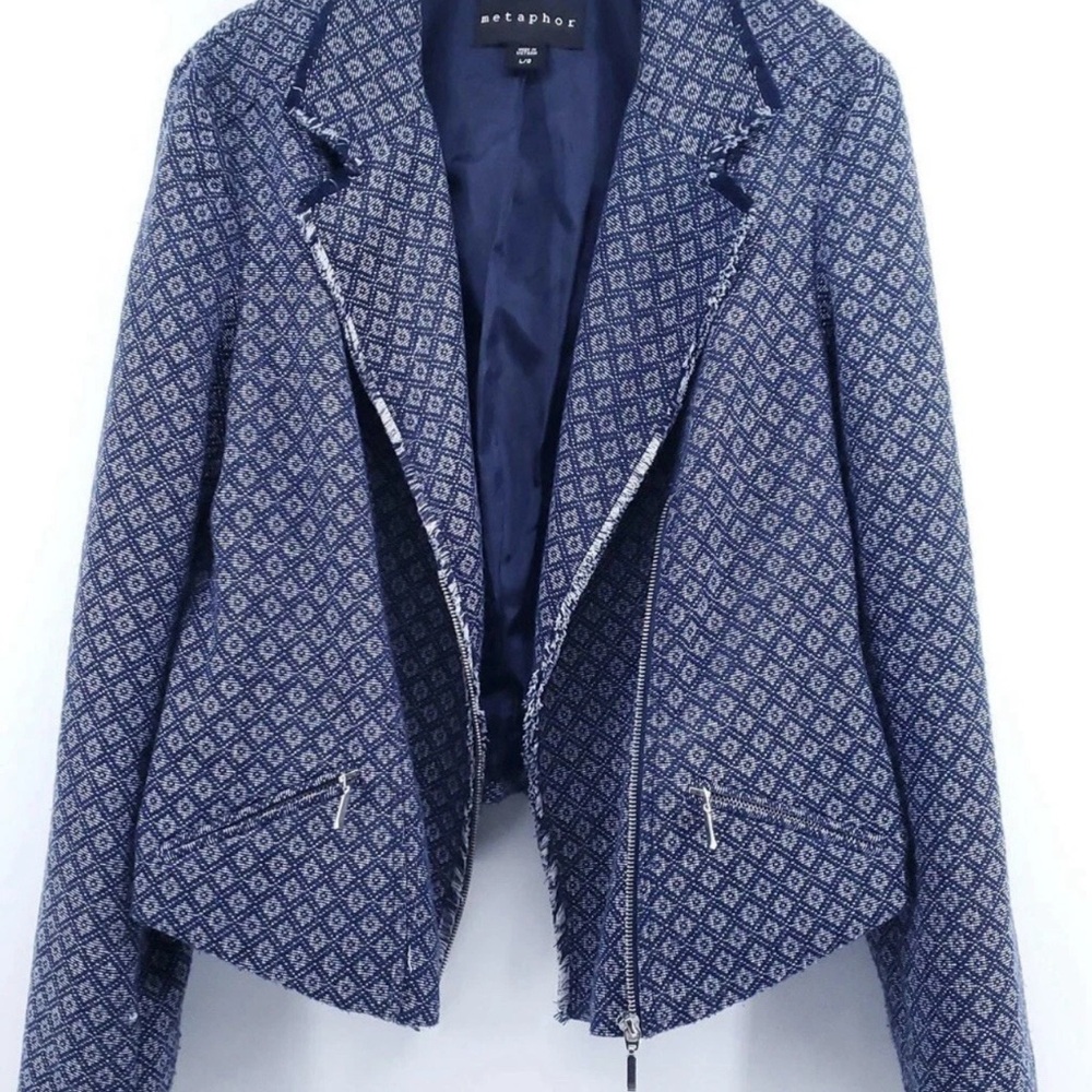 Metaphor Asymmetrical Zip Up Day Jacket  Work Wear Designer Inspired‎ Look Chic